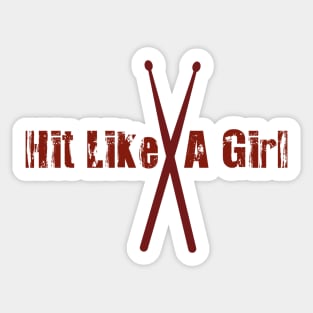 Hit Like A Girl Sticker